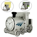 Train Clock w/ Memo Pad Holder